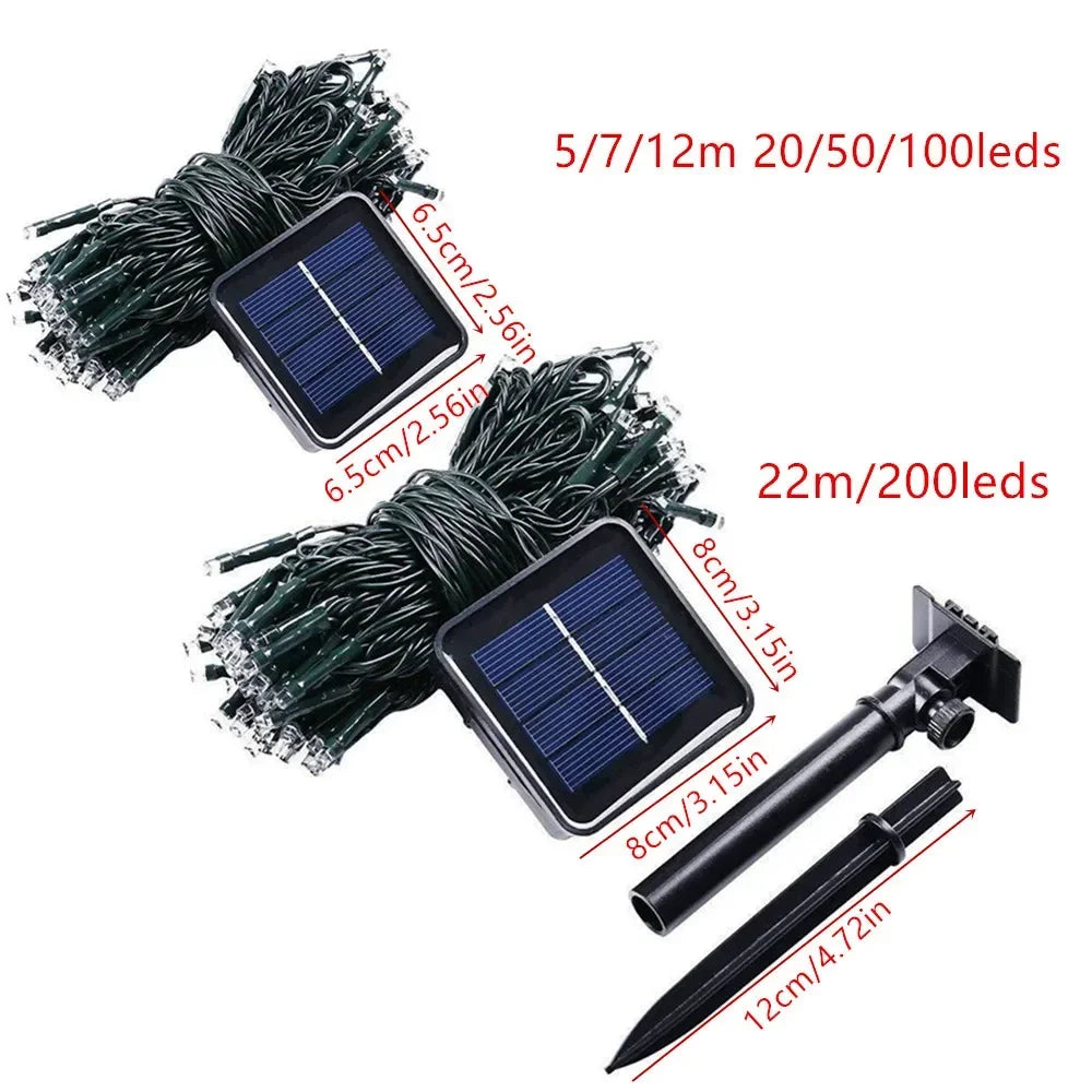 Solar Fairy String Lights – 8 Modes, Waterproof & Outdoor Ready