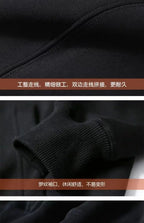 Men's Heavyweight Fleece Pullover Sweatshirt – Round Neck | Black & White | Autumn Winter-