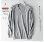Men's Classic Cashmere Cotton Pullover Sweater – V-Neck & O-Neck