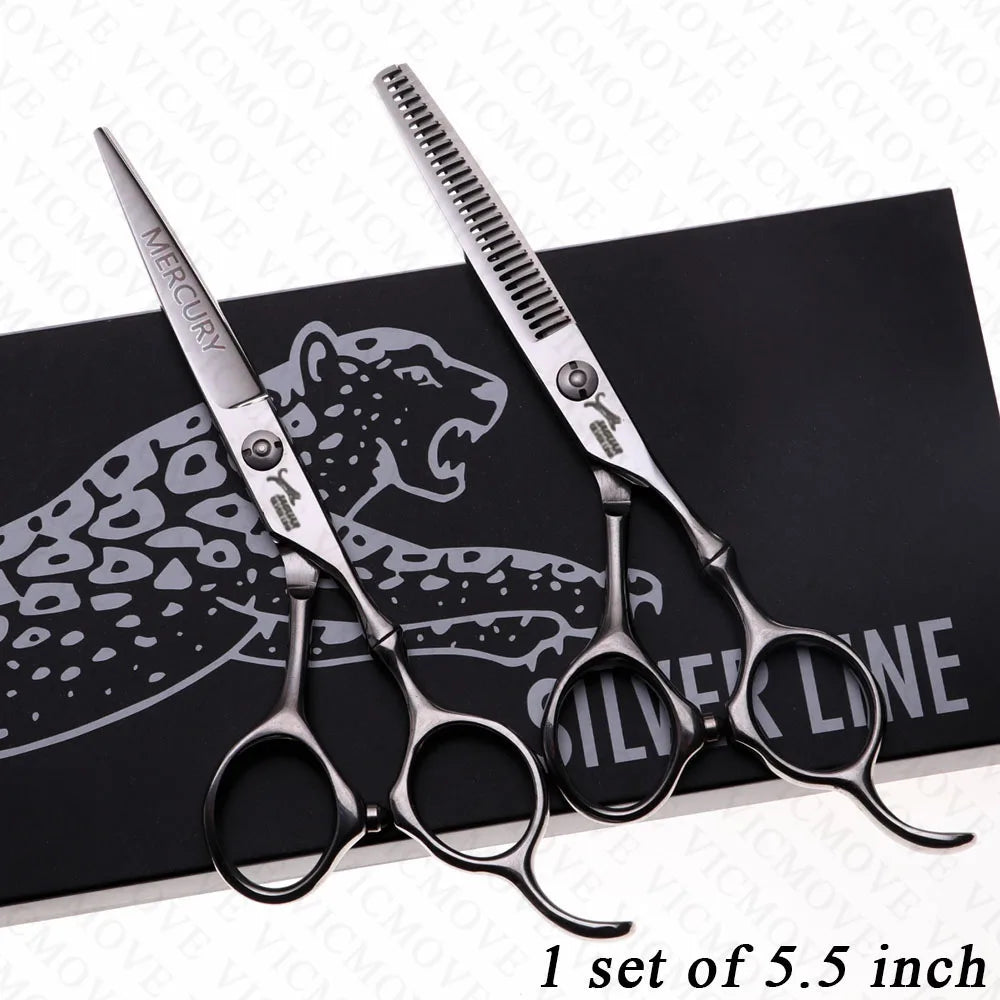 Professional Hairdressing Scissors Set – 5.5 & 6.0 Inch Cutting & Thinning Shears