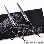 Professional Hairdressing Scissors Set – 5.5 & 6.0 Inch Cutting & Thinning Shears