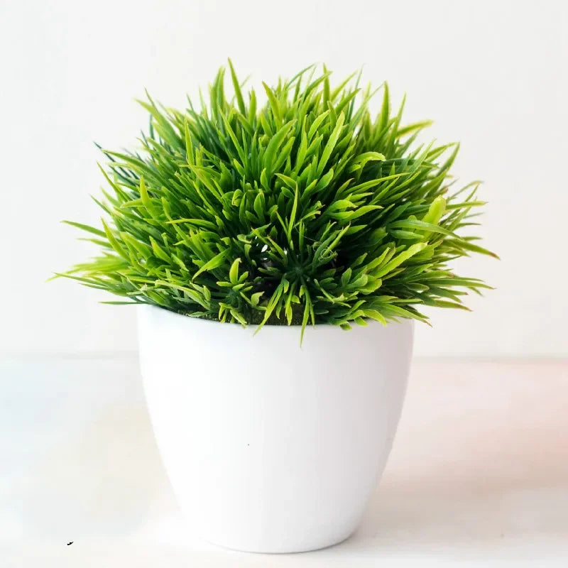 Artificial Plants Potted Bonsai Green Small Tree Plants