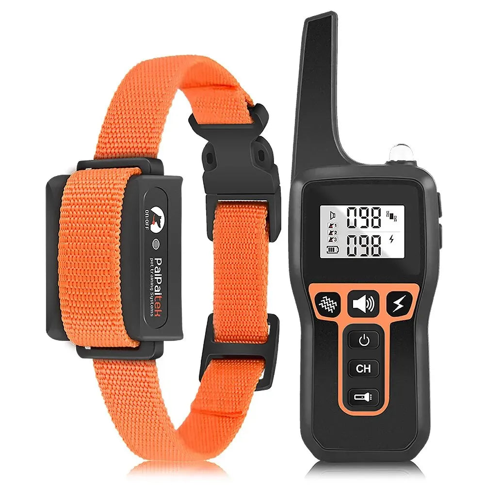 1000M Rechargeable Dog Training Collar – Waterproof Remote Shock Collar with Beep, Vibration & Auto Bark Mode