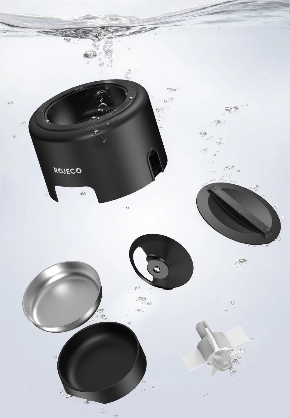 ROJECO 2L Automatic Pet Feeder – Smart Timed Cat & Dog Food Dispenser (Button & WiFi Versions)