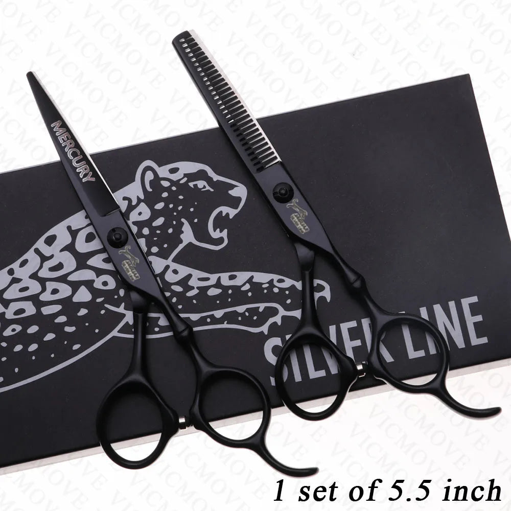 Professional Hairdressing Scissors Set – 5.5 & 6.0 Inch Cutting & Thinning Shears