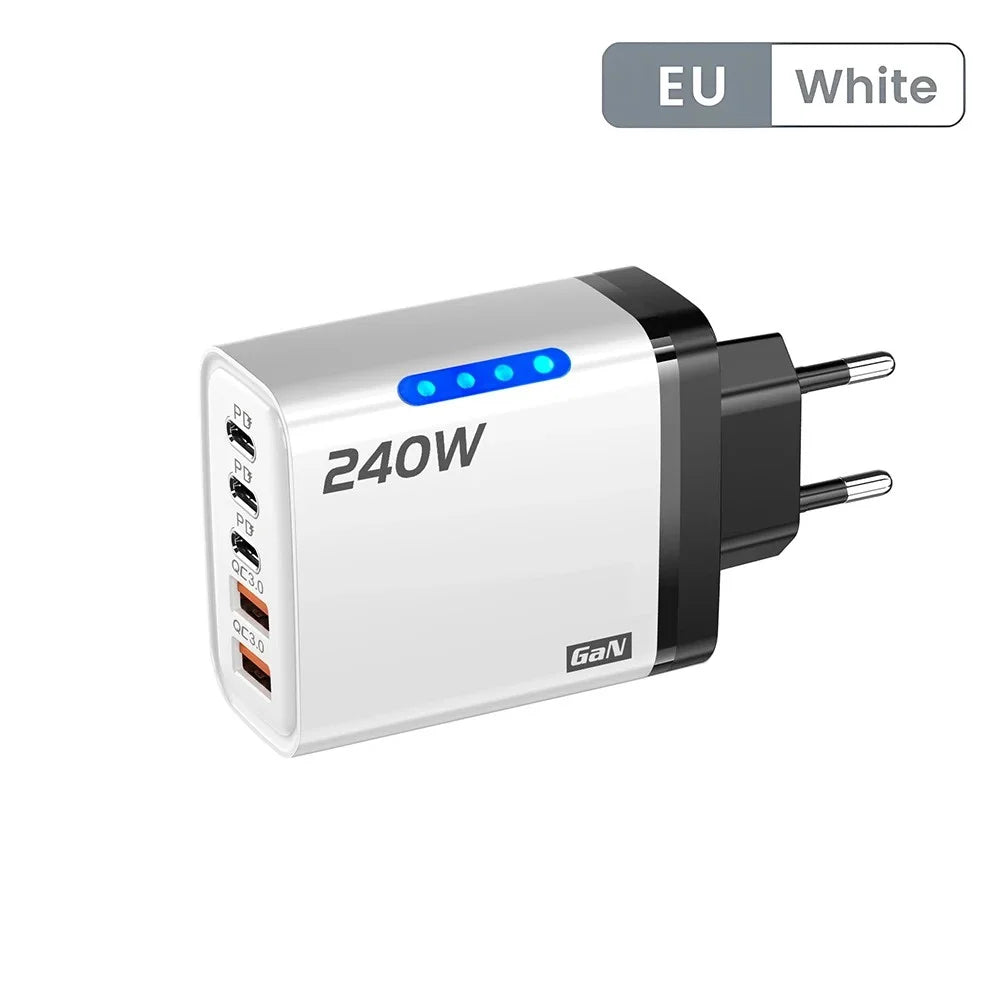 GaN USB-C Charger 5-in-1 Fast Charging Multi-Port Hub