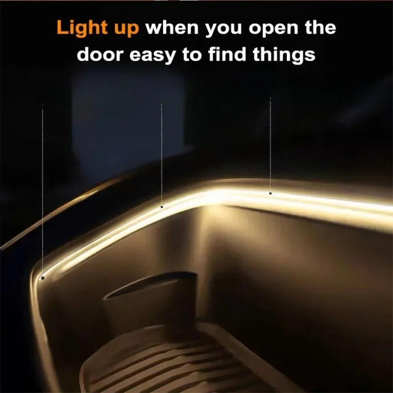 Car Boot LED Light Strip – Auto-Sensing Trunk Ambient Lighting, 2M & 4M | White & Warm