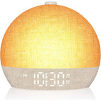 Wake Up Light Sunrise Alarm Clock — Sunset Simulation, White Noise, FM Radio & Dimmable RGB Night Light