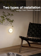 Wireless Motion Sensor Night Light – USB Rechargeable LED Puck Light