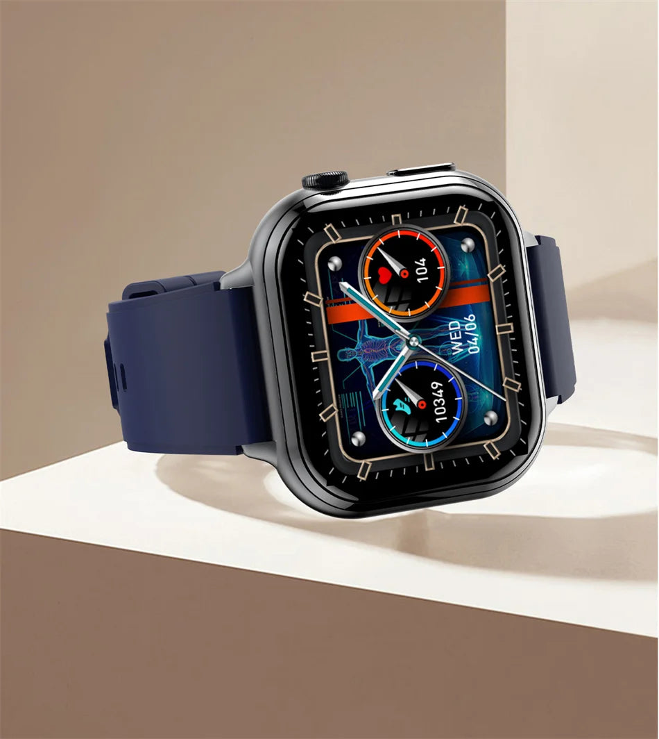 Medical Grade ECG & PPG Smart Watch | Blood Sugar, BMI, Uric Acid & Bluetooth Calling