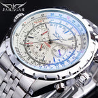 Up close Silver High  end mans watch