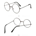 Retro Round Blue Light Blocking Glasses – Silver, Black & Gold