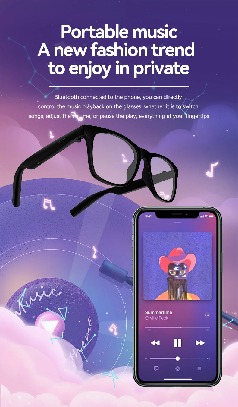 BMAD AI Smart Glasses | 8K Camera, Bluetooth, Voice Assistant & Translator