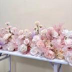 Artificial Mixed Rose & Hydrangea Flower Row – Wedding Backdrop & Event Wall Décor