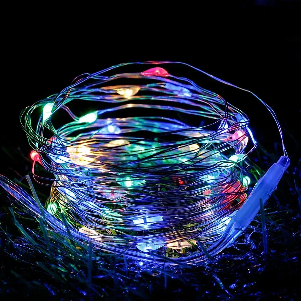 LED Fairy Lights Battery Operated | Waterproof Silver Wire Firefly Starry Lights