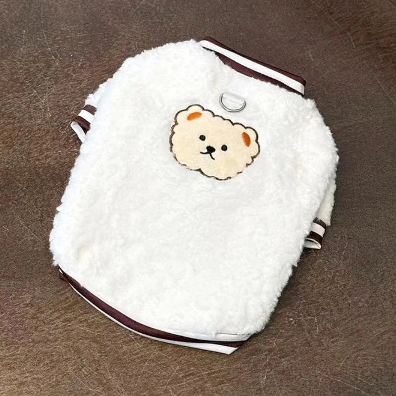 Plush Animal Dog Hoodie – Soft Autumn & Winter Pet Pullover | XS–XL