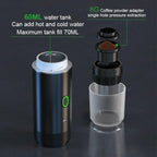 DENOKIN 3-in-1 Portable Espresso Coffee Machine — Capsule, Pod & Ground Coffee | Travel,- Camping & Home