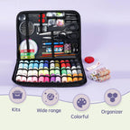 Sewing Kit Complete Set with Threads Needles Scissors Tape Measure Buttons and More