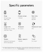 Smart Watch 1.83" HD Display – Bluetooth Calls, Fitness Tracker for Android & iOS