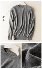 Men's Classic Cashmere Cotton Pullover Sweater – V-Neck & O-Neck