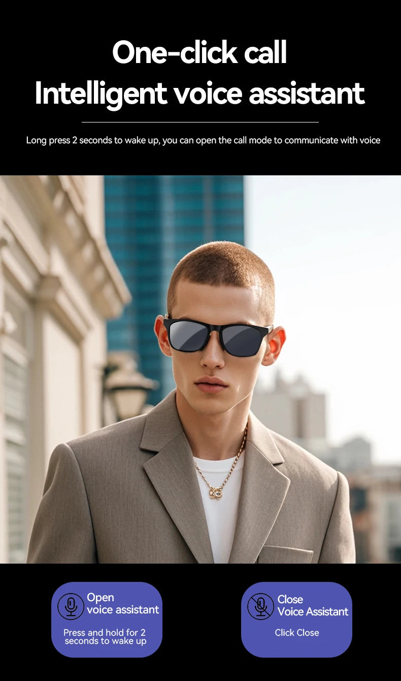BMAD AI Smart Glasses | 8K Camera, Bluetooth, Voice Assistant & Translator
