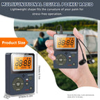 Portable AM/FM Digital Stereo Radio – 2 Band with LCD Screen, Built-In Speaker & Headphones