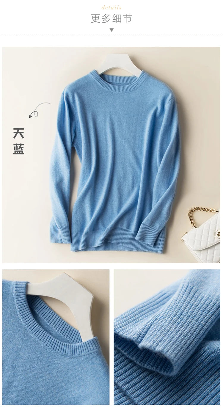 Men's Classic Cashmere Cotton Pullover Sweater – V-Neck & O-Neck