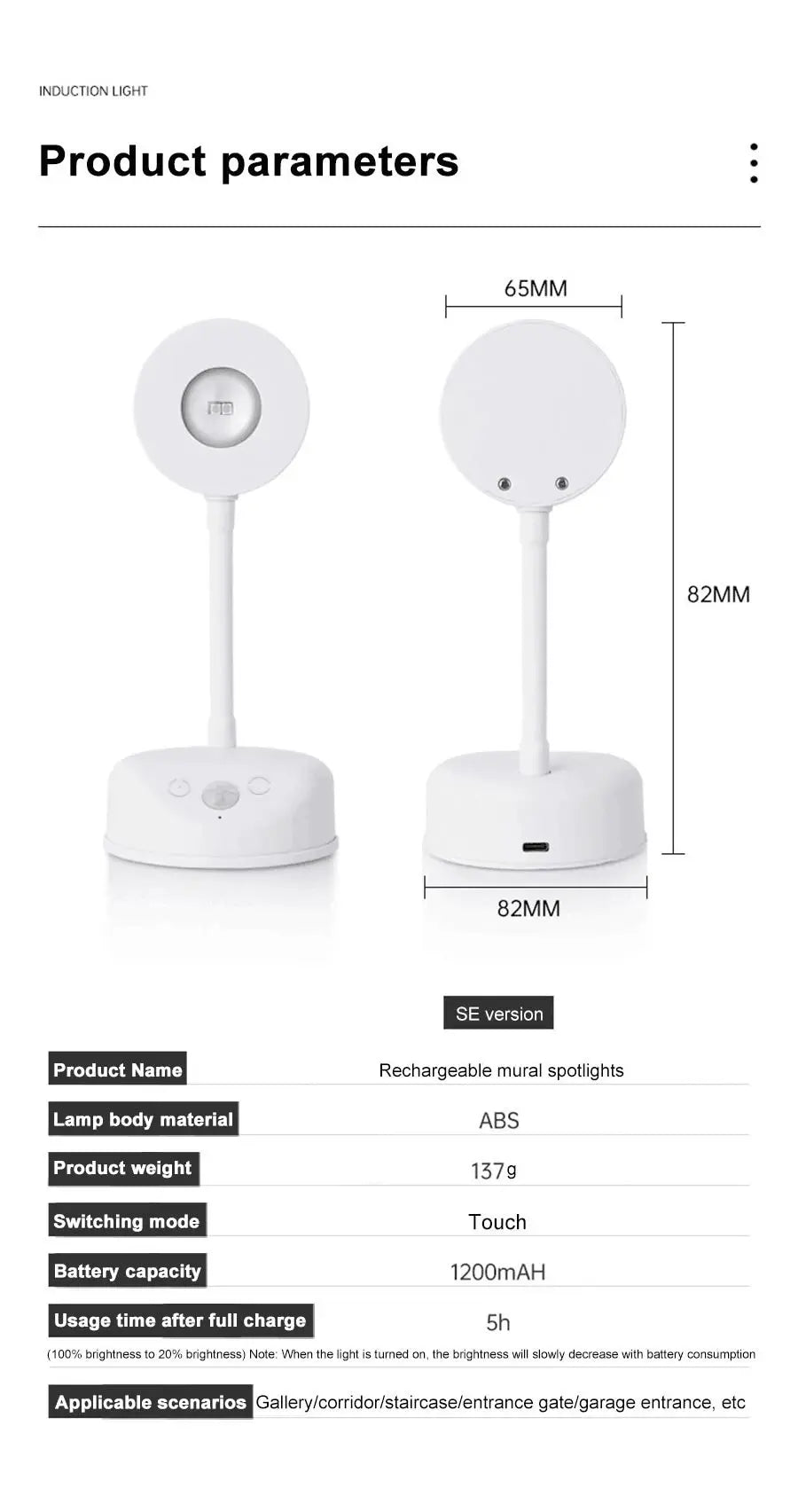 Wireless USB LED Motion Sensor Night Light – Wall Lamp for Bedroom & Living Room