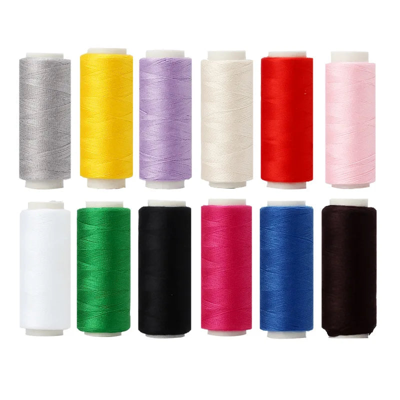 12-Color Embroidery Thread Set - Polyester Sewing Thread
