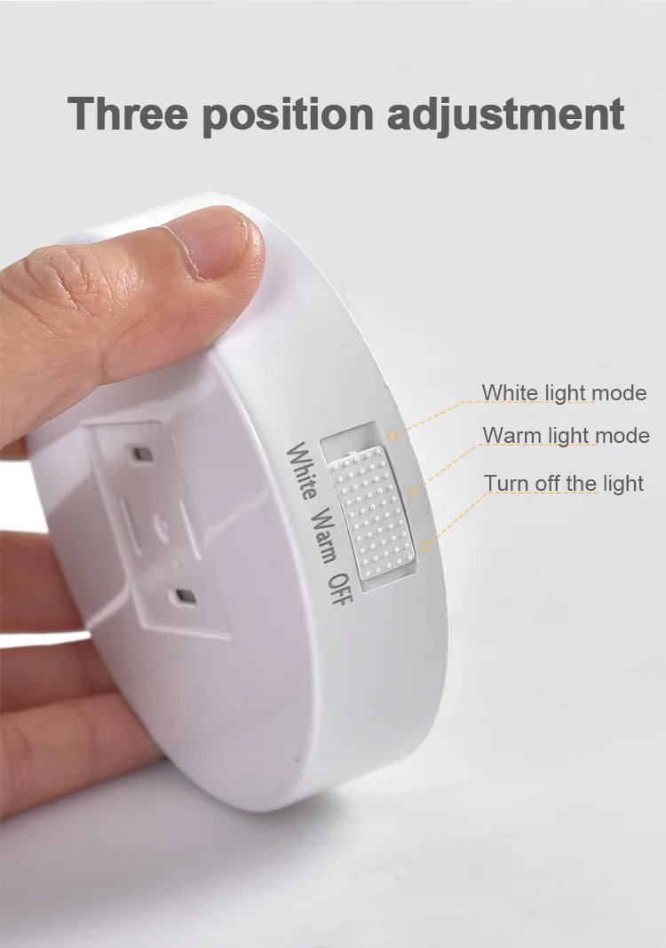 Wireless Motion Sensor Night Light – USB Rechargeable LED Puck Light