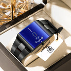 POEDAGAR 857 Men's Rectangular Stainless Steel Quartz Watch