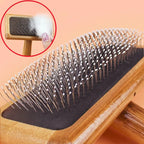 Wooden Dog & Cat Grooming Brush – Detangling Comb & Massage | Small, Medium, Large