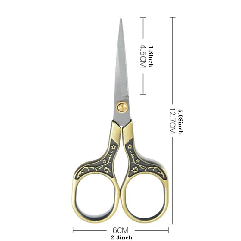 Retro Vintage Embroidery Scissors — Stainless Steel 5 Inch