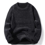 Men's Wool Blend Pullover Sweater – Warm O-Neck Knit Jumper