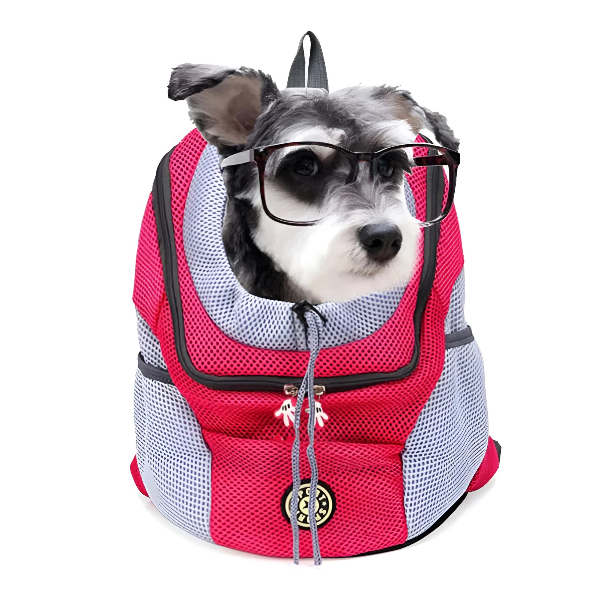 Breathable Pet Backpack Carrier – Front & Back Travel Bag with Safety Reflective Strips | S–L