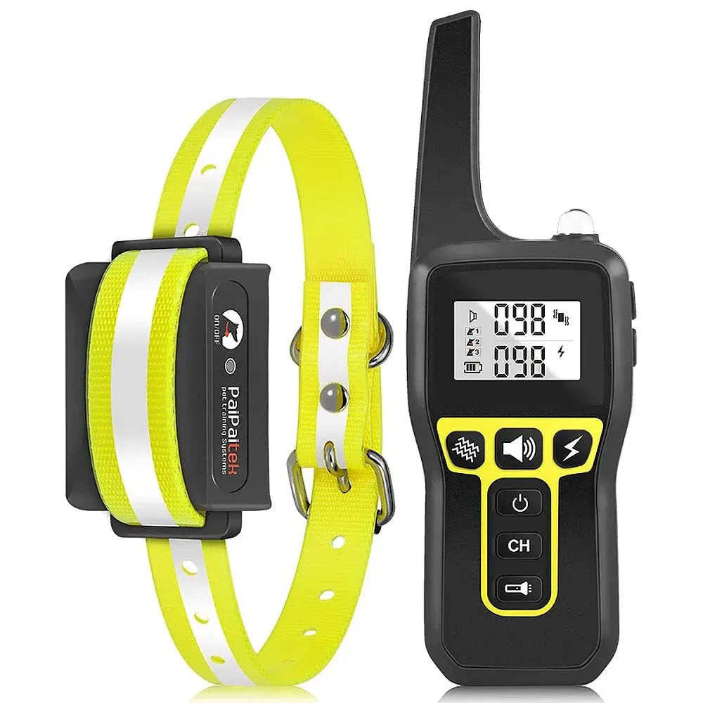 1000M Rechargeable Dog Training Collar – Waterproof Remote Shock Collar with Beep, Vibration & Auto Bark Mode