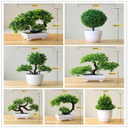 Artificial Plants Potted Bonsai Green Small Tree Plants