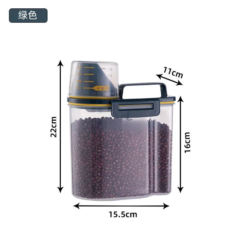 Airtight Pet Food Storage Bucket – 1.5KG & 2KG | Dog & Cat Grain Container