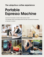 DENOKIN 3-in-1 Portable Espresso Coffee Machine — Capsule, Pod & Ground Coffee | Travel,- Camping & Home