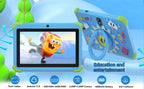 BDF 7-Inch Kids Android 13 Tablet — 4GB RAM, 64GB Storage, Dual Camera, WiFi & Bluetooth | Pink & Blue
