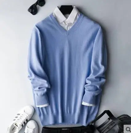 2026 mens Classic Pullover V-Neck Sweater