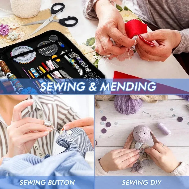Sewing Kit Complete Set – Threads, Needles, Scissors & More