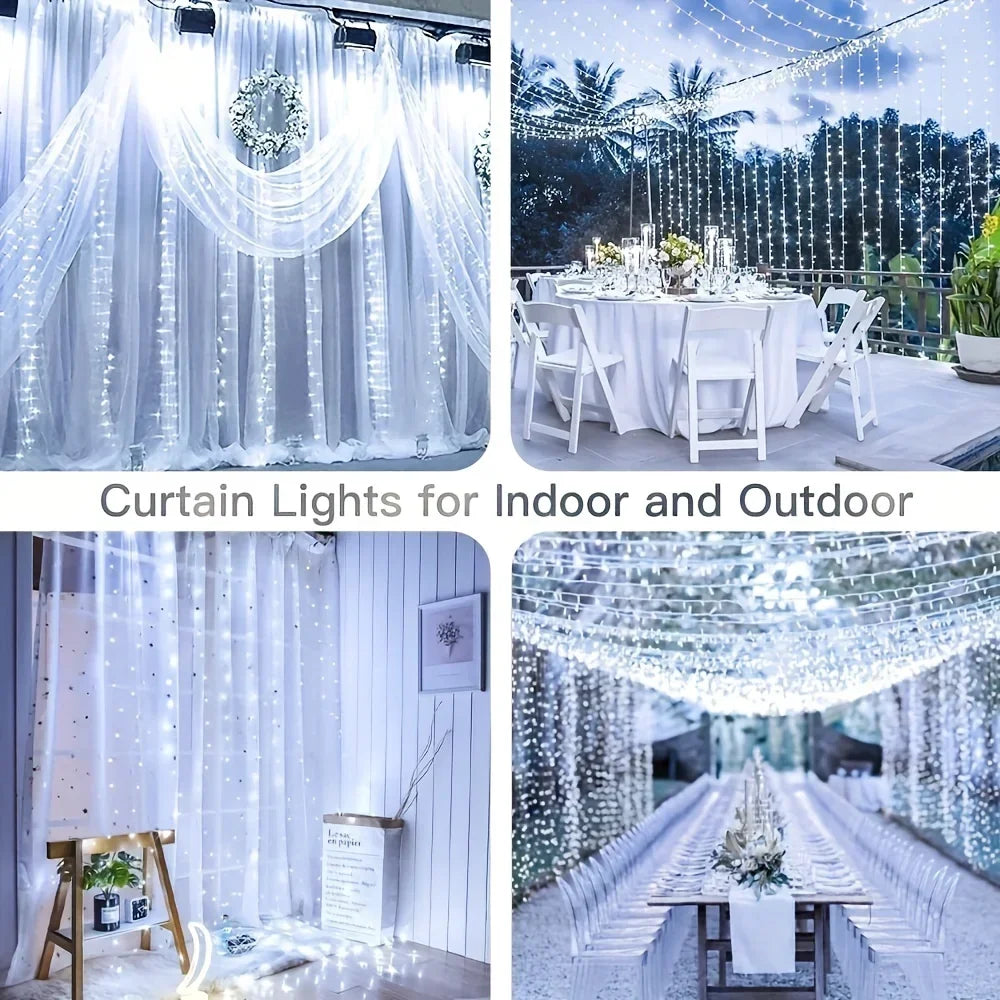 LED Curtain Fairy Lights with Remote Control – USB, 8 Modes, 3 to 6 Metres