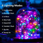 Solar Copper Wire Fairy Lights – IP65 Waterproof, Auto On/Off, 8 Modes