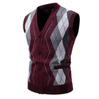 Men's Knitted Wool Vest Cardigan