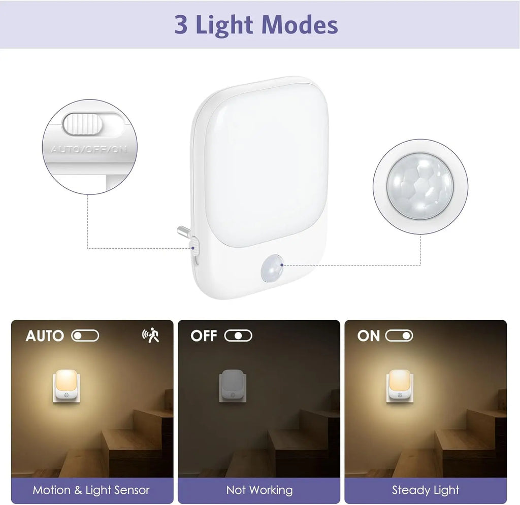 LED Motion Sensor Night Lights for Kids Bedroom