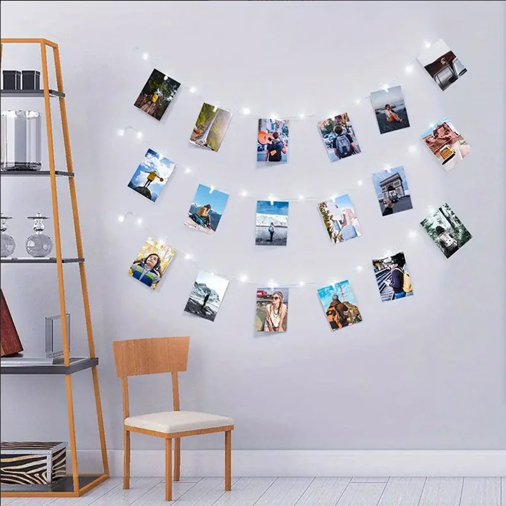 LED Fairy Lights with Photo Clips | USB or Battery Powered | White & Warm White