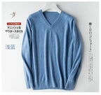 Men's Classic Cashmere Cotton Pullover Sweater – V-Neck & O-Neck