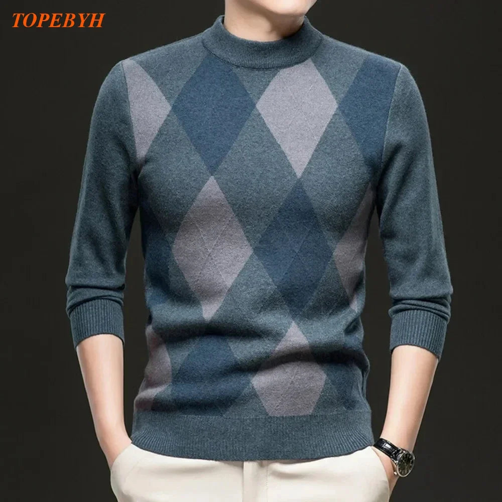 New High Quality Men's  Fashion Business Casual Knitted Sweater