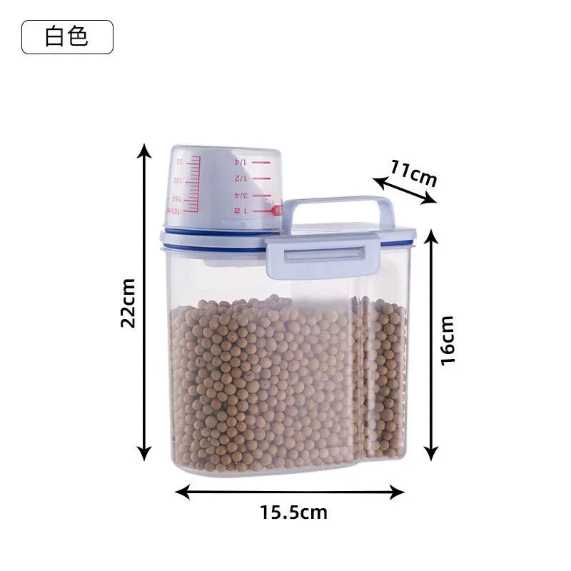Airtight Pet Food Storage Bucket – 1.5KG & 2KG | Dog & Cat Grain Container